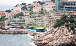 Big tourist luxury hotel accomodation at sea